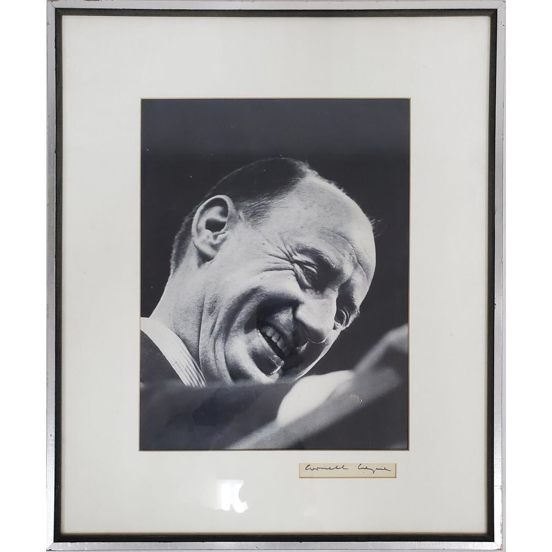 Cornell Capa, American (1918-2008) Photograph: Cornell Capa, American (1918-2008) Photograph of Adlai Stevenson (Governor of Illinois 1949-1953). Signed Lower Right. Beautifully Framed Under Glass. Has Not Been Examined Out of Frame. Condition: Ge