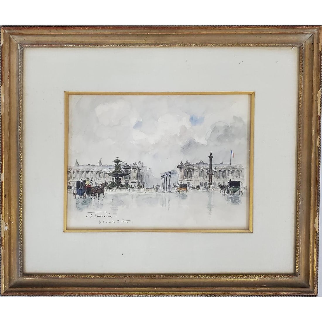 Old Signed Painting Watercolor on Paper (1 of 3)