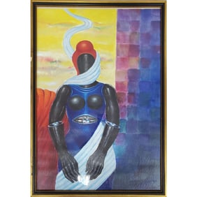 Vintage Signed Abstract Painting