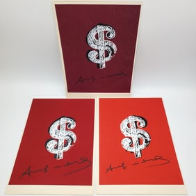 After Andy Warhol Lot of 3 Signed Screen Prints