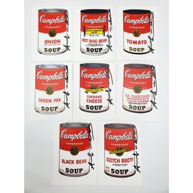 After Andy Warhol 8 Signed "Campbell's Soup" Cards