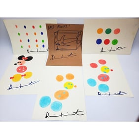 After Damien Hirst Lot of 6 Signed Drawings