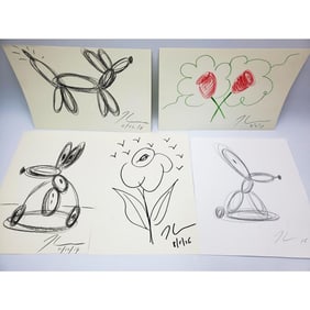 After Jeff Koons, American (b.1955) 5 Drawings