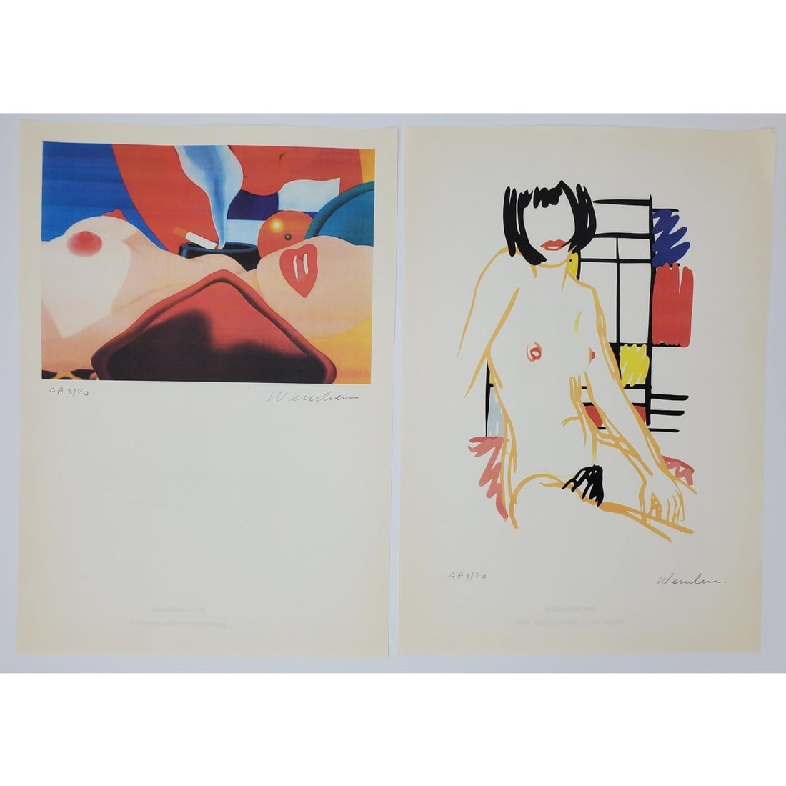 After Tom Wesselmann Lot of 2 Signed Prints (1 of 6)