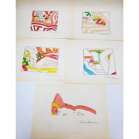 After Tom Wesselmann Lot of 5 Signed Drawings