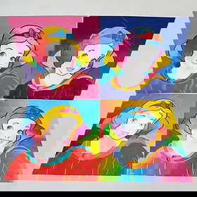 Peter Max (b.1937), American 4 Original Serigraphs: Peter Max (b.1937), American Lot of 4 Original Serigraph Prints of Disney Princesses. All 4 Have Blind Stamps, are Signed Lower Right, & Numbered Lower Left. Unframed. Condition: Poor w/ Heavy Creases