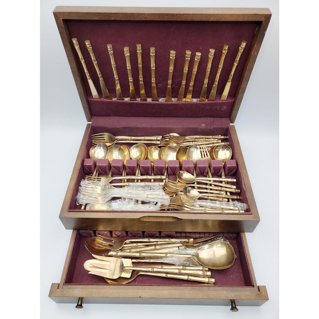 Vintage Large Brass Cutlery Set Made in Thailand (1 of 6)