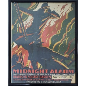 Vintage "Midnight Alarm" Framed Poster