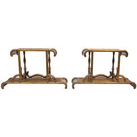 Antique Pair of American Oak Shelves