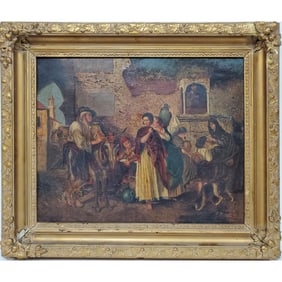 Antique Painting Oil on Canvas