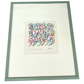 Yaacov Agam, Israeli (b.1928) Watercolor Painting