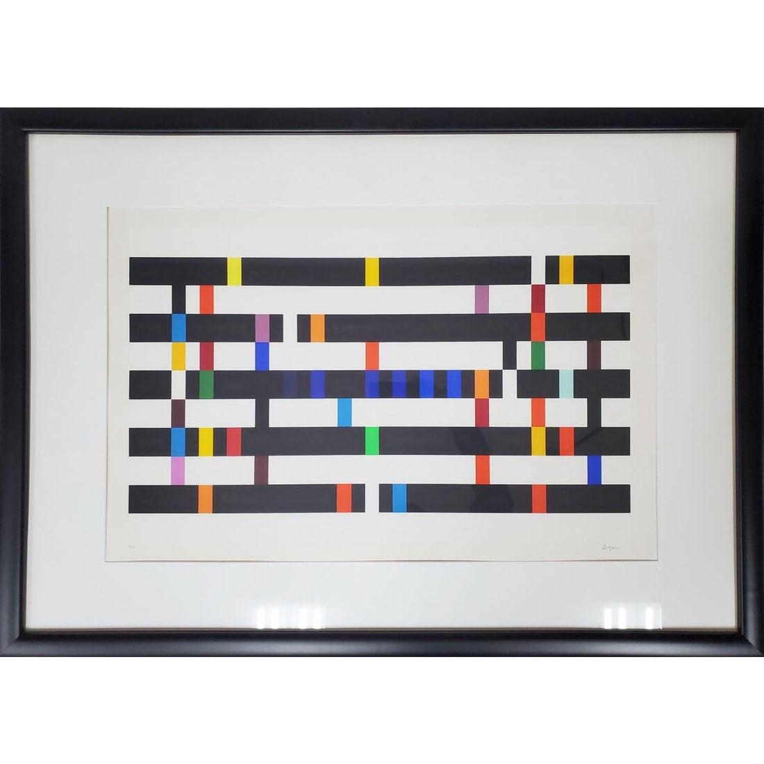 Yaacov Agam, Israeli (b.1928) Serigraph: Yaacov Agam, Israeli (b.1928) Serigraph on Paper from "One and Another" Series. Pencil Signed Lower Right & Numbered 29/180 on Lower Left. Published by Martin Lawrence Limited Editions Publishers of F