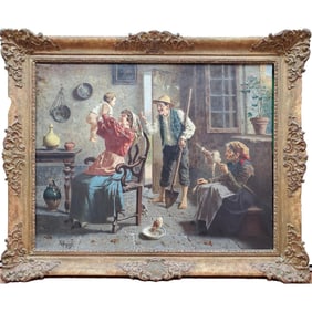 Eugenio Zampighi, Italian (1859-1944) Oil Painting