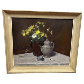 Vintage Painting Oil on Canvas "Still Life"