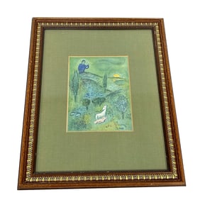 After Marc Chagall Old Print "Daphnis and Chloe"