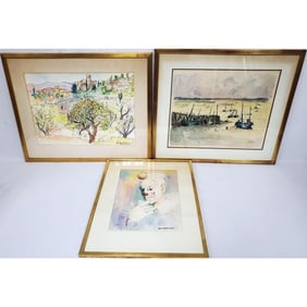 Lot of 3 Nice Vintage Watercolors