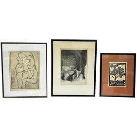 3 Vintage Etchings