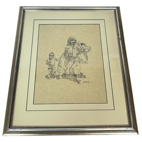 Clark Hulings (American, 1922-2011) Drawing