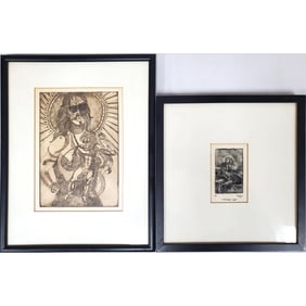 Phillip Sherrod (American, Born 1935) Etchings