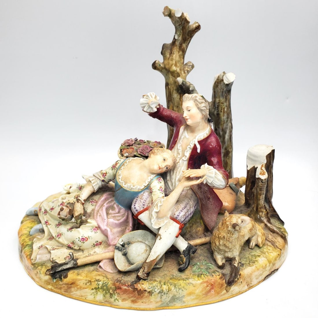 Antique 19th C.Large Meissen Porcelain Figure (1 of 6)