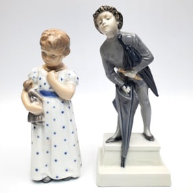 2 Royal Copenhagen Porcelain Figures
