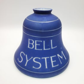 Antique Bell System Cobalt Blue Milk Glass Shade