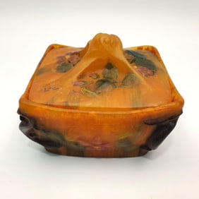 A. Walter Nancy Art Nouveau Pate De Verre Box