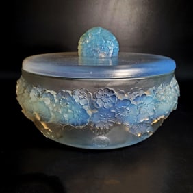 Antique R. Lalique "Primeveres" Opalescent Box