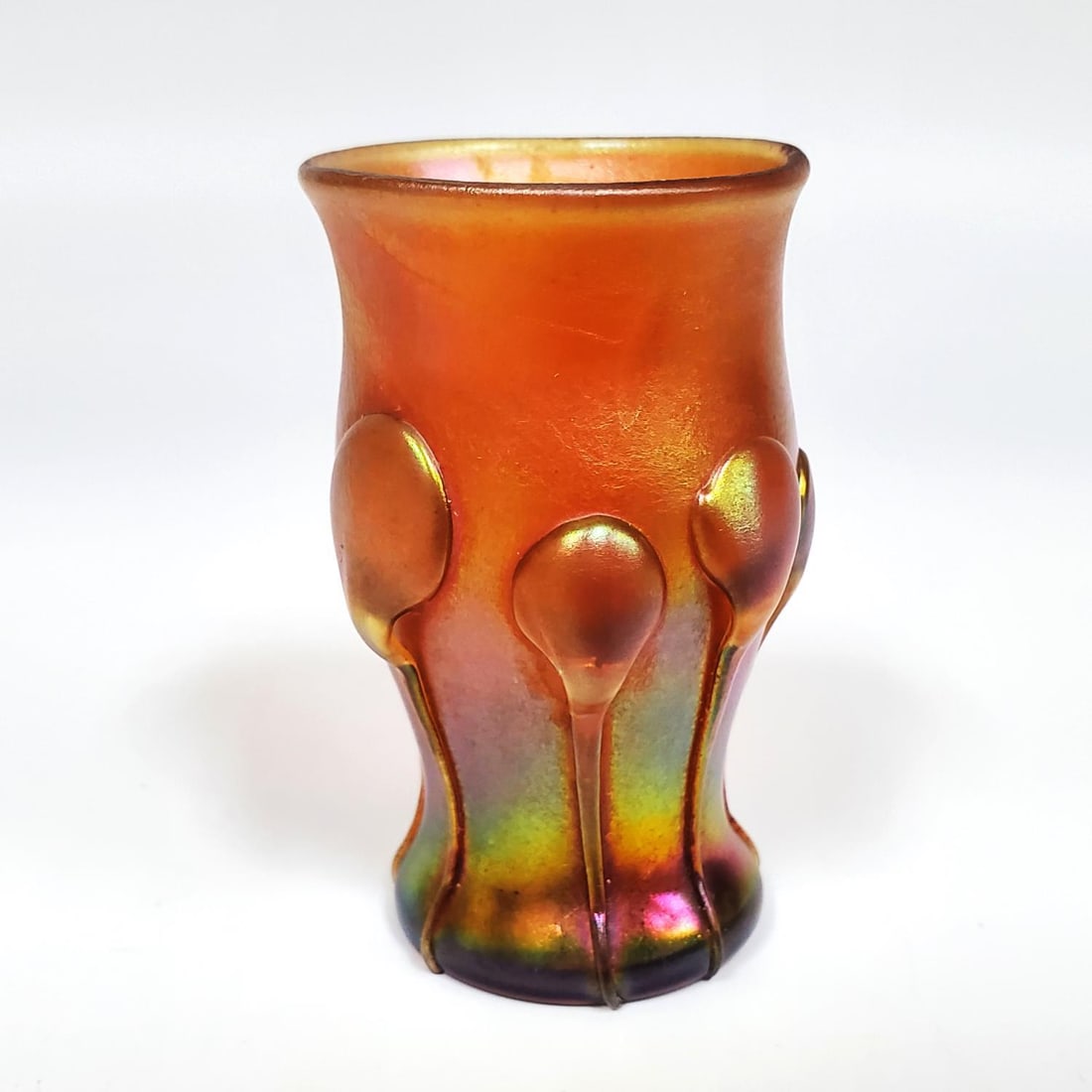 L.C. Tiffany Miniature Iridescent Teardrop Cup (1 of 5)