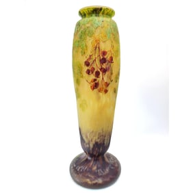 Daum Nancy Art Nouveau Large Cameo Glass Vase
