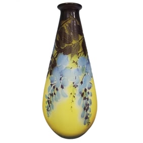 Galle French Art Nouveau Cameo Glass Vase