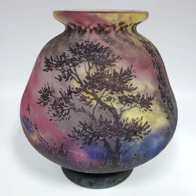 Daum Nancy  Art Nouveau Internally Decorated Vase