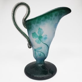 Daum Nancy Martele Cameo Glass Pitcher