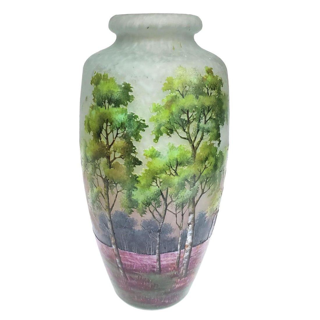 Fine Daum Nancy  Art Nouveau Enameled Glass Vase (1 of 3)