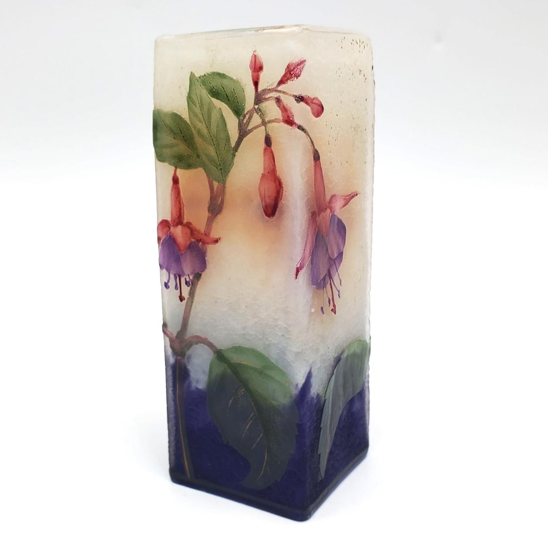 Daum Nancy Art Nouveau Enameled Cameo Glass Vase (1 of 5)