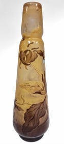 Galle French Art Nouveau Cameo Glass Vase 1900