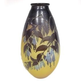 Galle French Art Nouveau Cameo Glass Vase