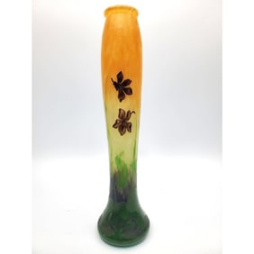 Daum Nancy  Art Nouveau Cameo Glass Vase