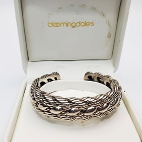 David Yurman Sterling Silver Woven Cuff Bracelet