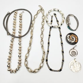 Bag Lot of Sterling Silver Jewelry Items