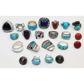 Nice Bag Lot of Silver Jewelry Items