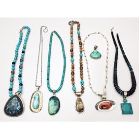 Bag Lot of Vintage Silver & Beaded Jewelry