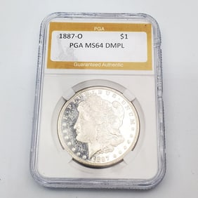 1887-O Silver Morgan Dollar PGA MS64 DMPL