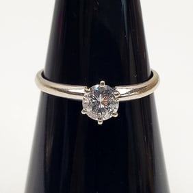 14K White Gold & Diamond Ring