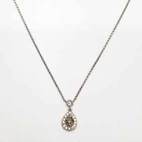 18K White Gold & Diamond Necklace