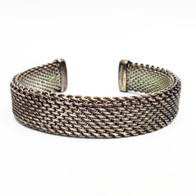 Tiffany & Co Sterling Silver Mesh Cuff Bracelet