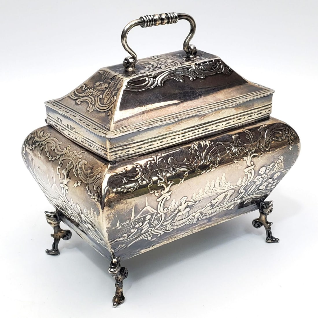 Antique English Sterling Silver Covered Box Casket (1 of 6)