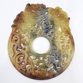 Chinese Large Old Probably Jade Bi