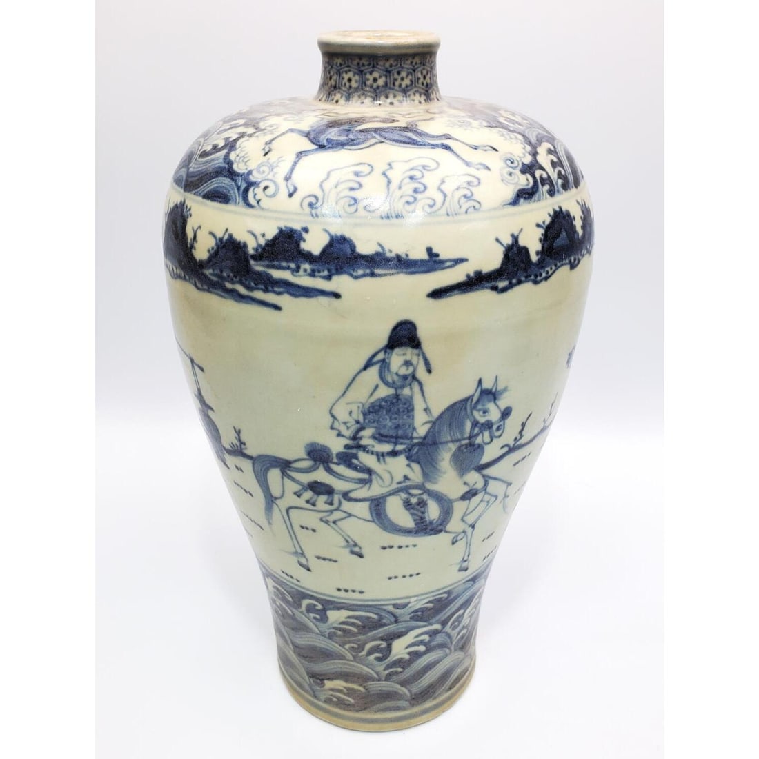 Chinese Shipwreck Blue & White Porcelain Vase (1 of 4)