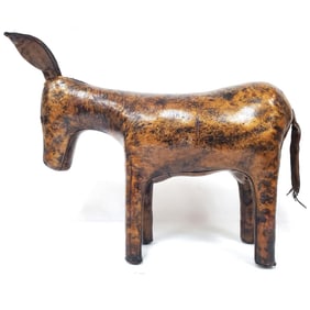 Vintage Abercrombie & Fitch Leather Donkey Ottoman
